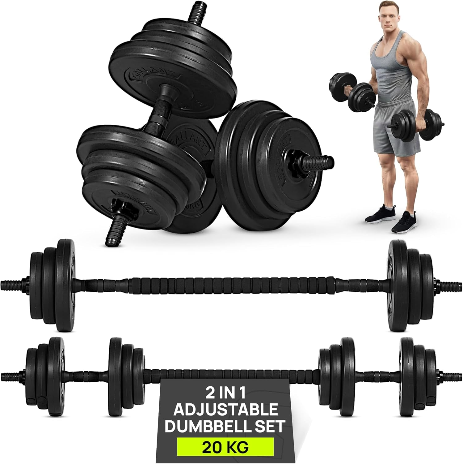 Adjustable Dumbbells Set, Hand Free Weights Set for Strength Training, Weight Lifting, Bodybuilding- Weight Sets for Men and Women