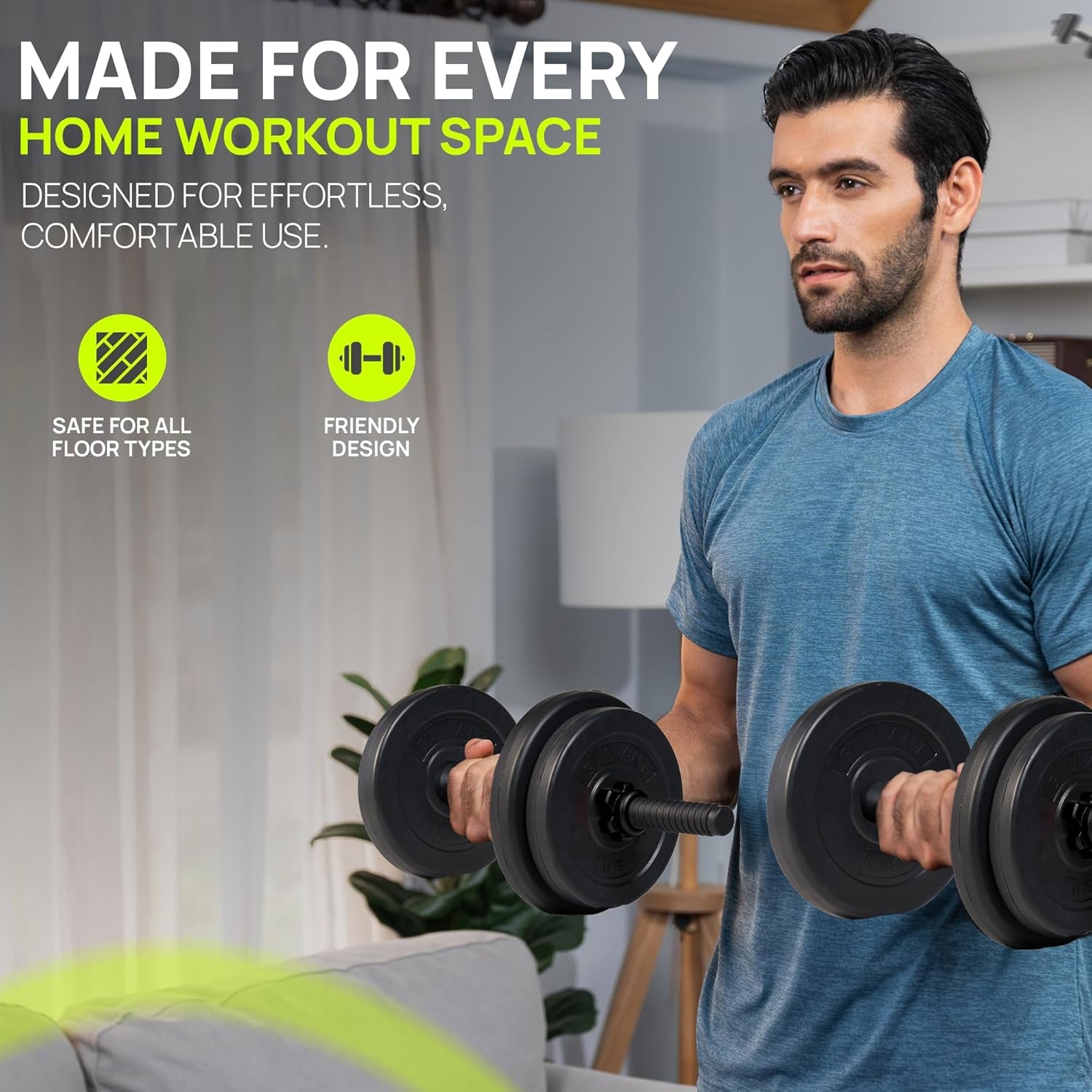 Adjustable Dumbbells Set, Hand Free Weights Set for Strength Training, Weight Lifting, Bodybuilding- Weight Sets for Men and Women