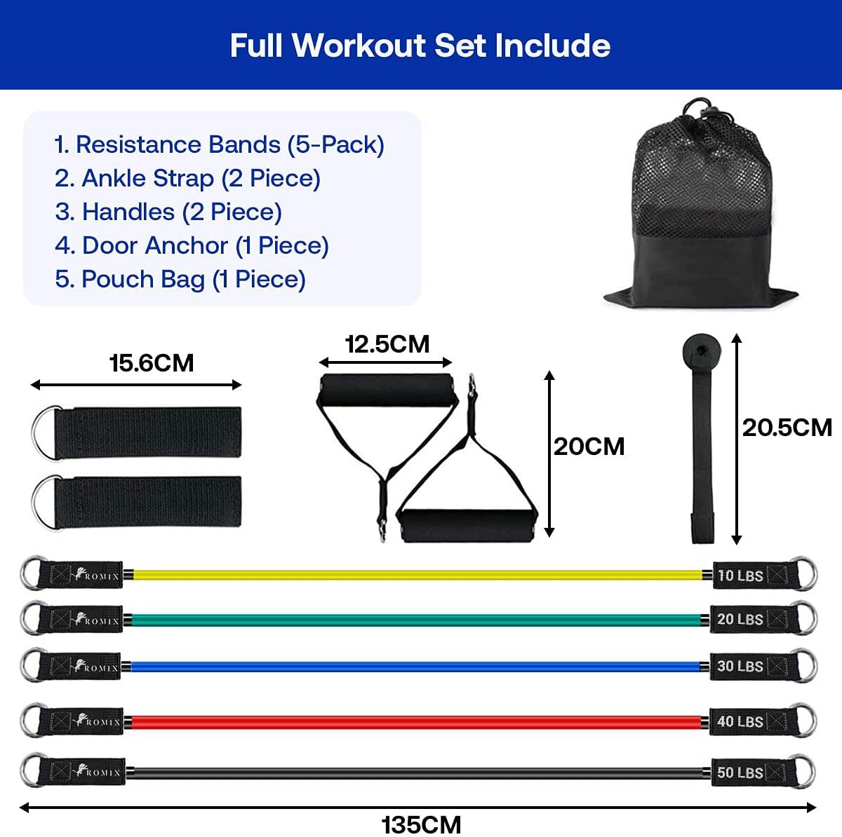 11 Pieces Resistance Bands 