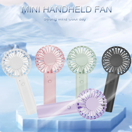 AirGo™ Portable Handheld & Desktop Mini Fan – USB Rechargeable Travel Air Cooler